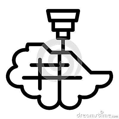 Organ bioprinting icon, outline style Vector Illustration