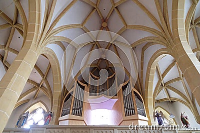 The organ in the choir, Franciscan Church in Graz Stock Photo