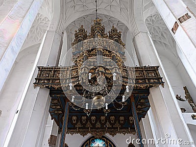 organ, church, interior, worship, architecture, catholicism, Stock Photo