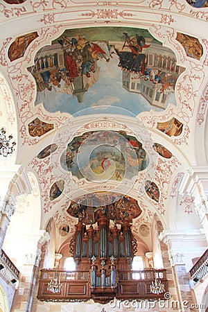 Organ of church Stock Photo
