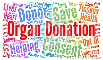 Organ donation word cloud Stock Photo