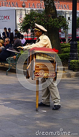 Organ grinder Editorial Stock Photo