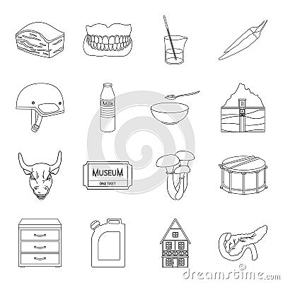 Organ, medicine, finance and other web icon in outline style.art, cooking, health icons in set collection. Vector Illustration