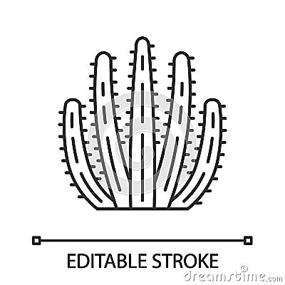 Organ pipe cactus linear icon Vector Illustration