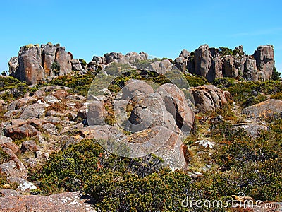 Organ Pipe Rock Formations, Mount Wellington Stock Photo