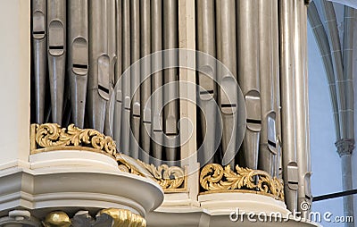 Organ pipes Stock Photo