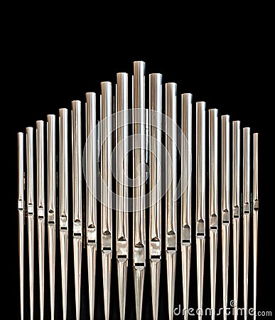 Organ pipes Stock Photo