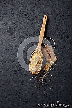 Organic amaranth on a measuring spoon Stock Photo