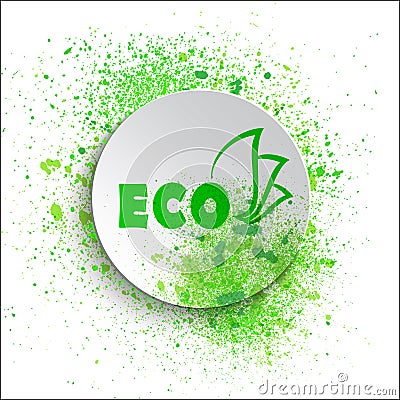 Organic blot eco Vector Illustration