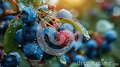 organic blueberries Stock Photo