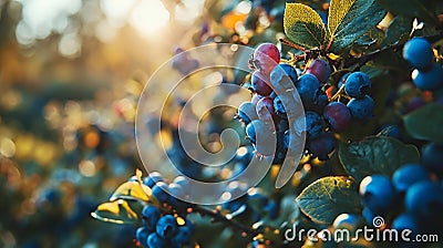 organic blueberries Stock Photo