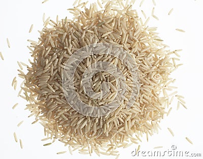 Organic brown basmati rice Stock Photo