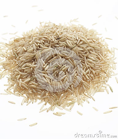 Organic brown basmati rice Stock Photo