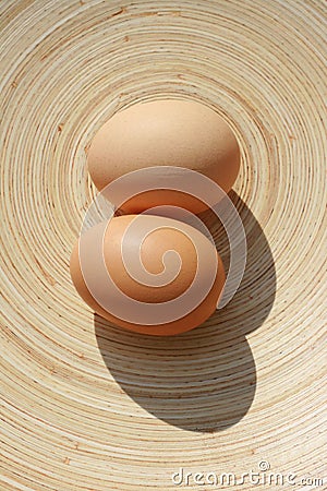 Organic Brown Eggs Stock Photo