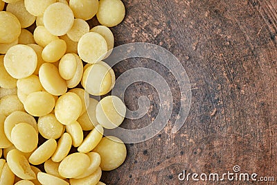 Organic cacao butter Stock Photo