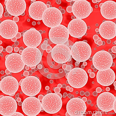 Organic cells seamless pattern texture red background Stock Photo