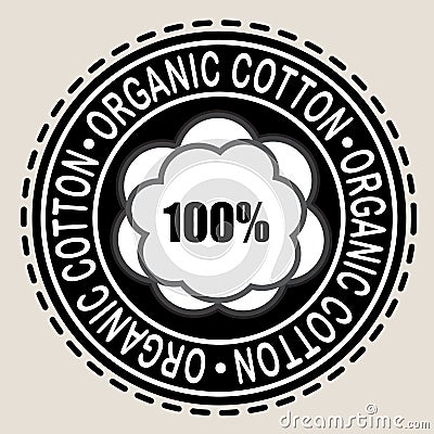 Organic Cotton 100% Seal Cartoon Vector | CartoonDealer.com #27911155