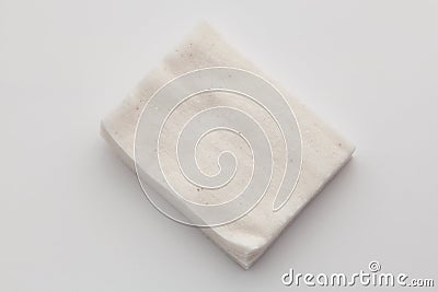 Organic cotton for vape on white background Stock Photo