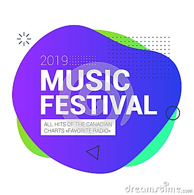 Organic design Music festival in Canada. Vector Illustration