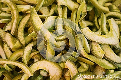 Organic dried guava background Stock Photo
