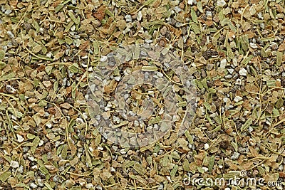 Organic dry green cardamom (Elettaria cardamomum) tea cut seeds. Stock Photo