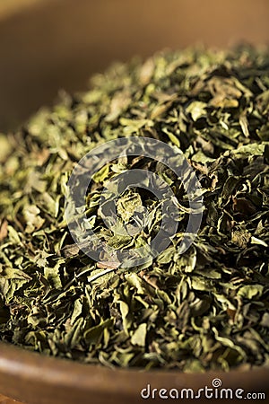 Organic Dry Mint Spice Stock Photo