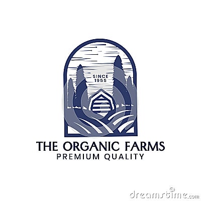 The Organic Farms Premium Quality Logo Vector Illustration Vector Illustration