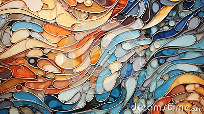 Organic Fluid Mosaic Stock Photo