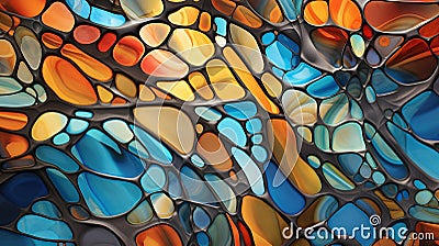 Organic Fluid Mosaic Stock Photo