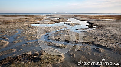 Organic Formations In The Arctic Marsh A Dutch Marine Scene Stock Photo