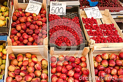 Organic fruit from Serbia Stock Photo