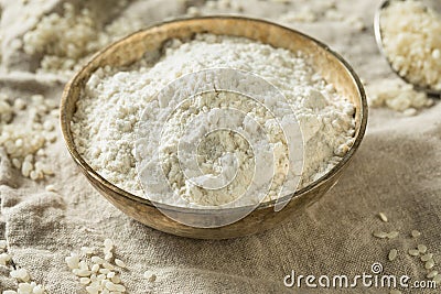 Organic Gluten Free Rice Flour Stock Photo