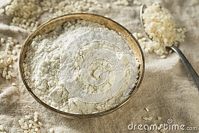 Organic Gluten Free Rice Flour Stock Photo