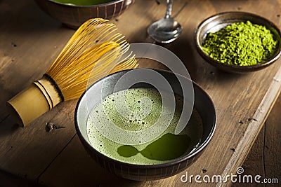 Organic Green Matcha Tea Stock Photo