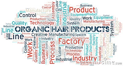 Organic Hair Products word cloud create with text only. Stock Photo