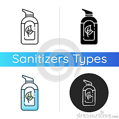 Organic hand sanitizer icon Vector Illustration