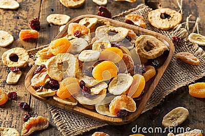 Organic Healthy Assorted Dried Fruit Stock Photo