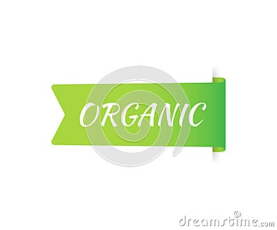 Organic. Healthy labels with lettering. Vegan sticker Vector Illustration