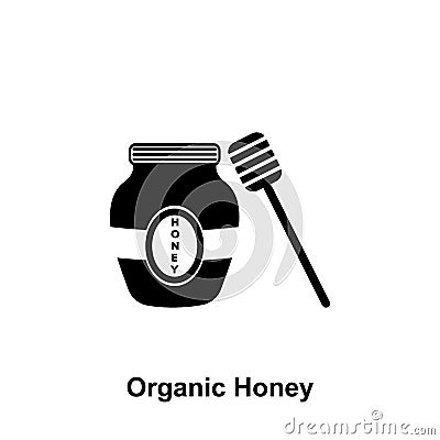 organic honey in jar icon. Element of beekeeping icon. Premium quality graphic design icon. Signs and symbols collection icon for Stock Photo