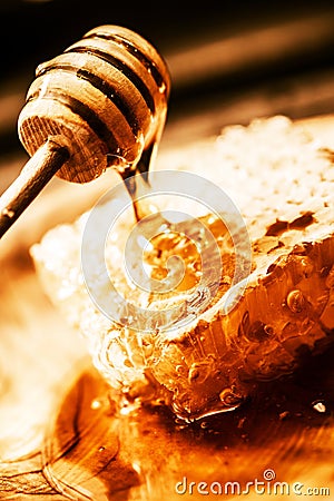 Organic Honey Tasting Stock Photo