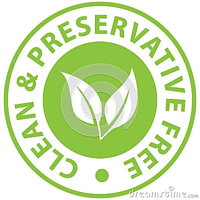 Organic Icon for clean and preservative free Stock Photo