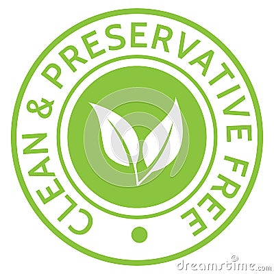 Organic Icon | Preservative Free | Natural Ingredient Stock Photo