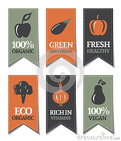 Organic Labels Vector Illustration