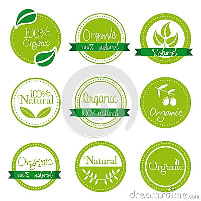 Organic labels Vector Illustration