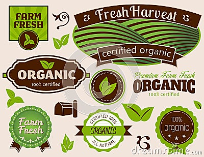 Organic Labels Vector Illustration