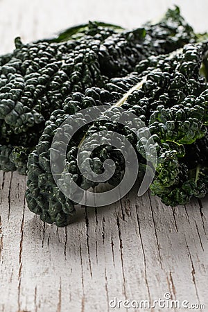 Organic Lacinato Kale close shot Stock Photo