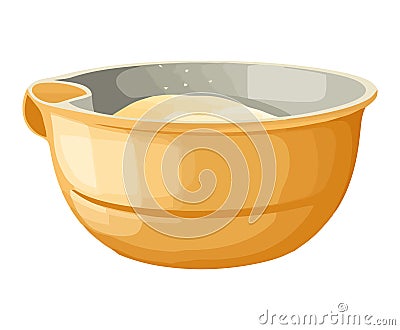 Organic meal in earthenware bowl Vector Illustration