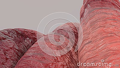 Organic Monster Tentacles Organic Many Seductive Bunches Pink 3D Rendering Image Abstract Background Cartoon Illustration