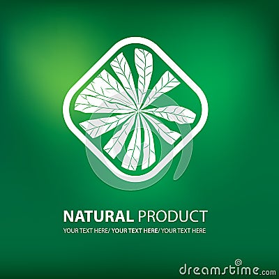 Organic natural logo Vector Illustration