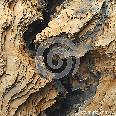 organic pattern that celebrates the intricate textures of a weathered cliff face. AI Generated Stock Photo